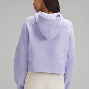 Lululemon size M/L oversized cropped half zip scuba with hood